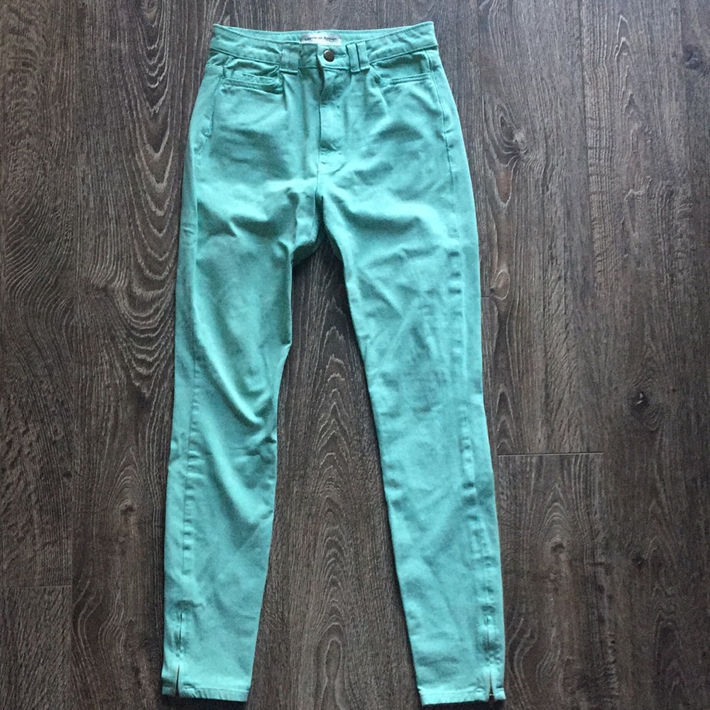 Mint Green Four Way Stretch Jean